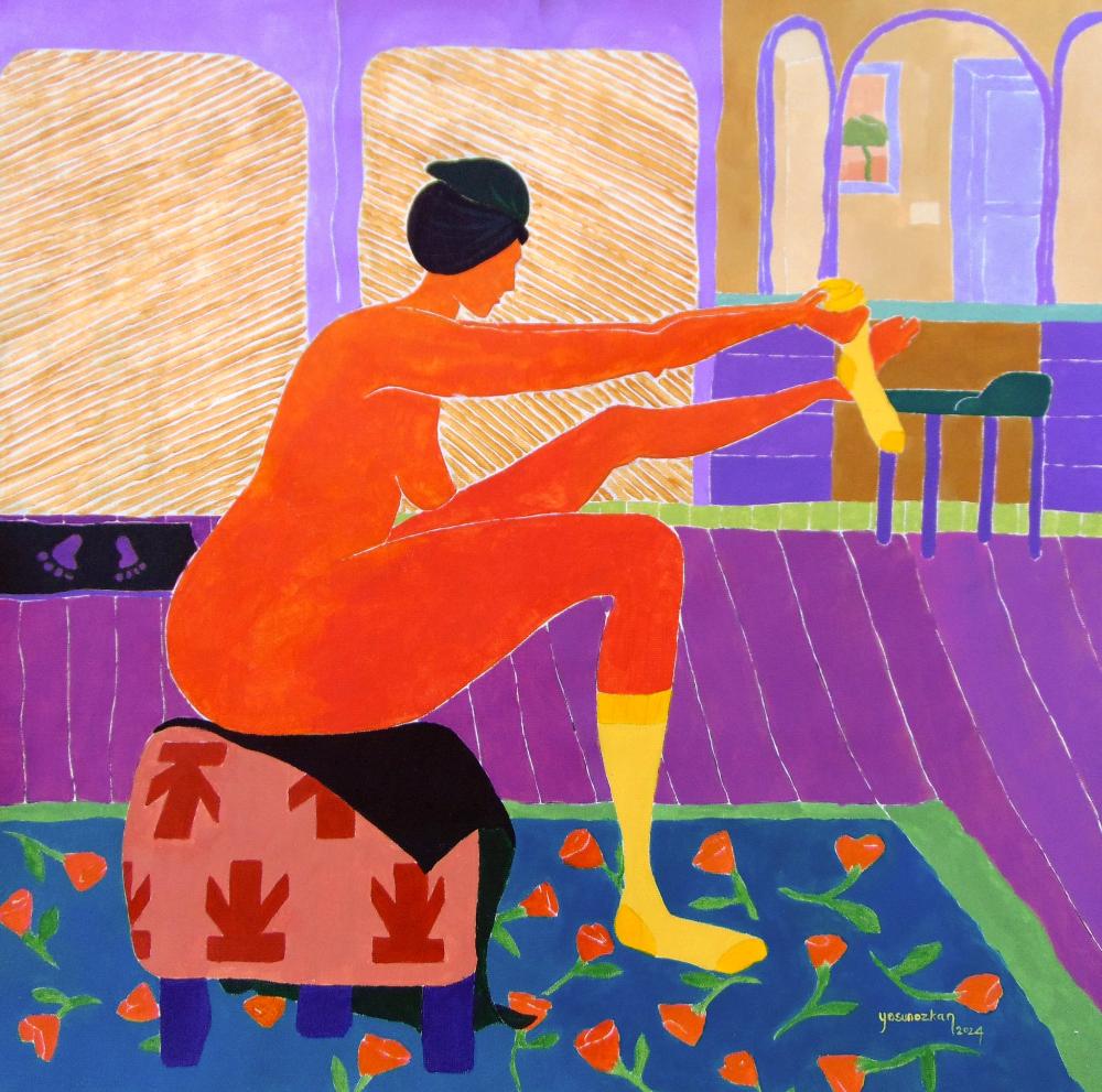 Woman Wearing Socks First